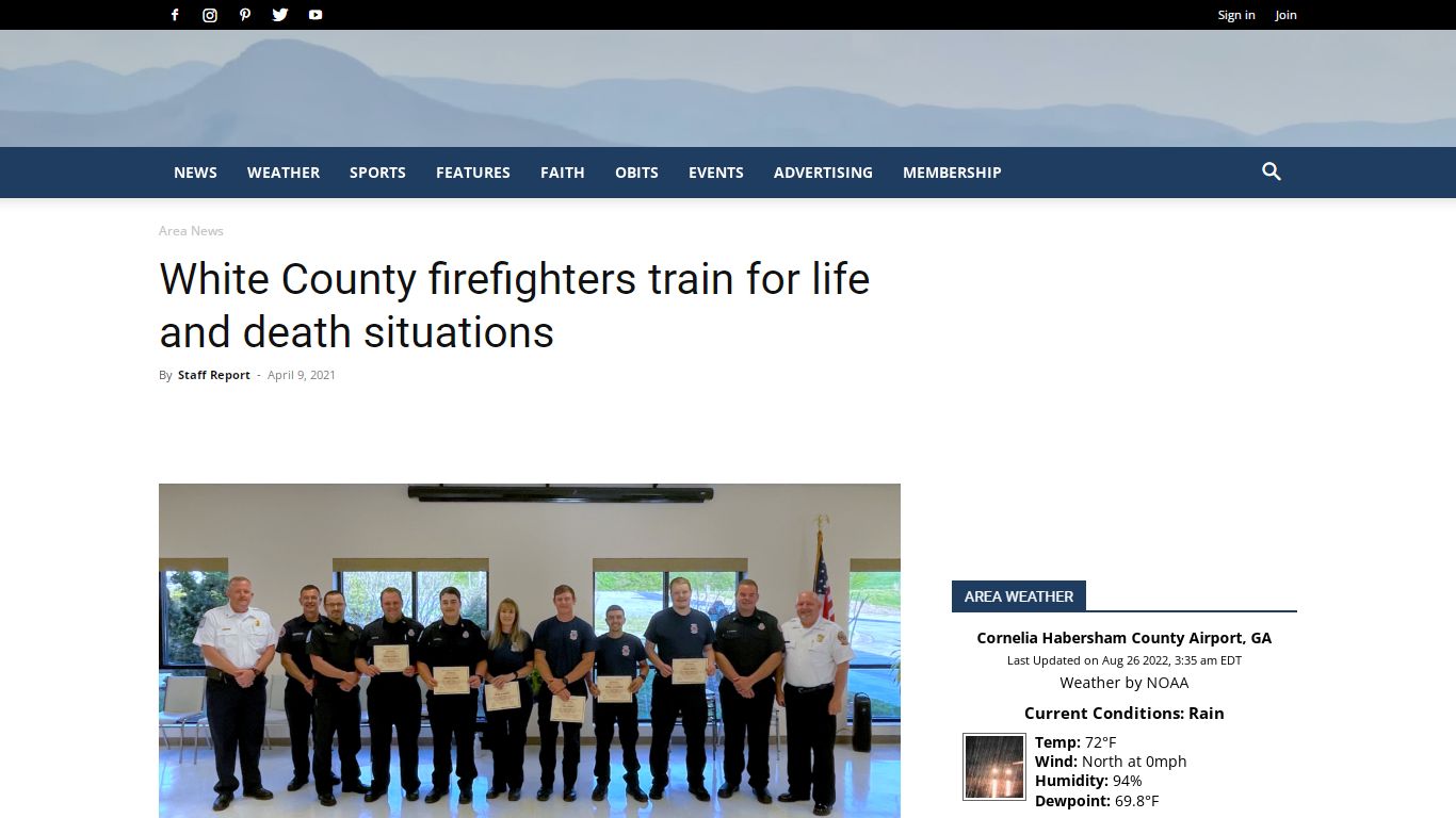 White County firefighters train for life and death situations